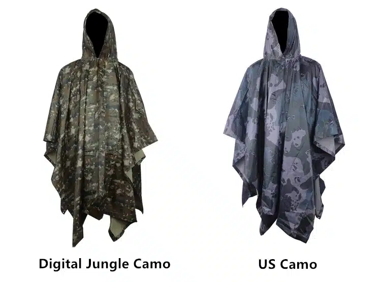 VILEAD Multifunctional Military Impermeable Camo Raincoat Waterproof Rain Coat Men Women Camping Fishing Motorcycle Rain Poncho 14