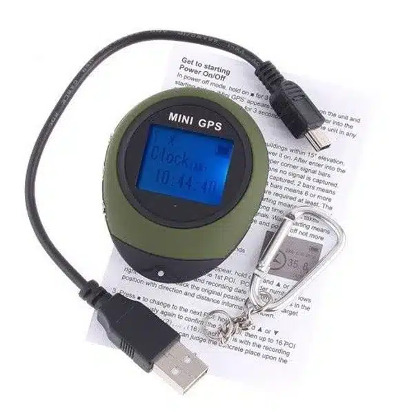Podofo Mini GPS Tracker Tracking Device Travel Portable Keychain Locator Pathfinding Motorcycle Vehicle Sport Handheld Keychain 18