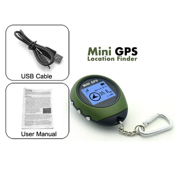 Podofo Mini GPS Tracker Tracking Device Travel Portable Keychain Locator Pathfinding Motorcycle Vehicle Sport Handheld Keychain 17