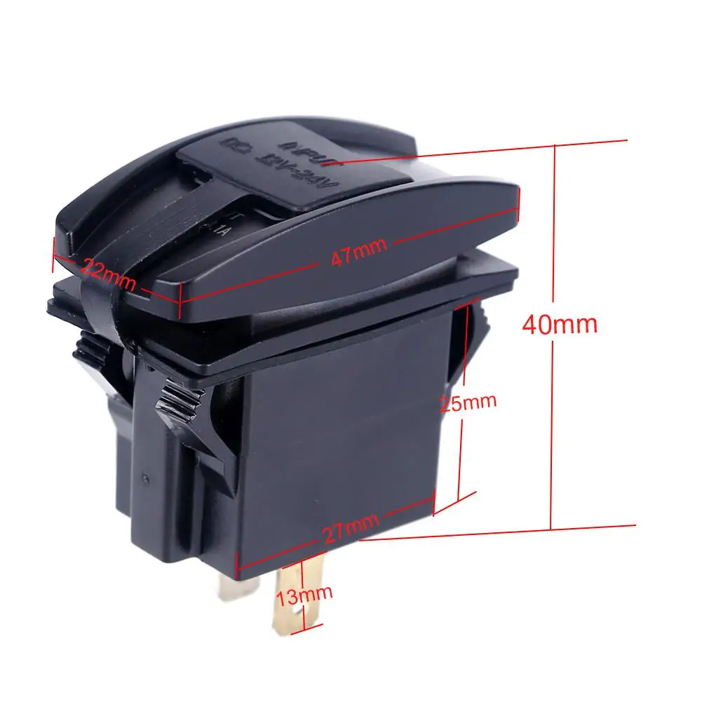 Universal Car Motorcycle Waterproof 2 Port Dual USB Charger For iPhone Samsung 3.1A Mini Auto Charger Adapter Car-Charger 7