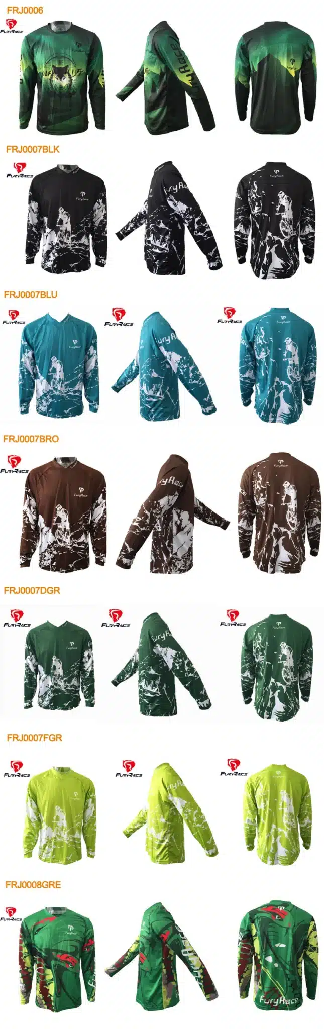 FURY RACE 2017 Men's Downhill Jerseys Mountain Bike MTB Shirts Offroad DH Motorcycle Jersey Motocross Sportwear BMX Clothing 3