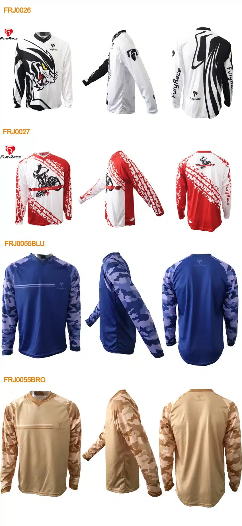 FURY RACE 2017 Men's Downhill Jerseys Mountain Bike MTB Shirts Offroad DH Motorcycle Jersey Motocross Sportwear BMX Clothing 9