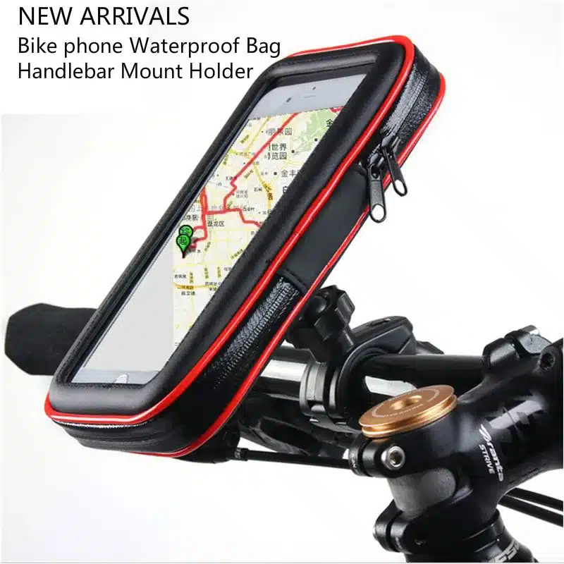 Bike Bicycle Motorcycle Holder with Waterproof Case Bag Handlebar Mount phone Holders Stand For iPhone Samsung Note3/4/5 GPS 2