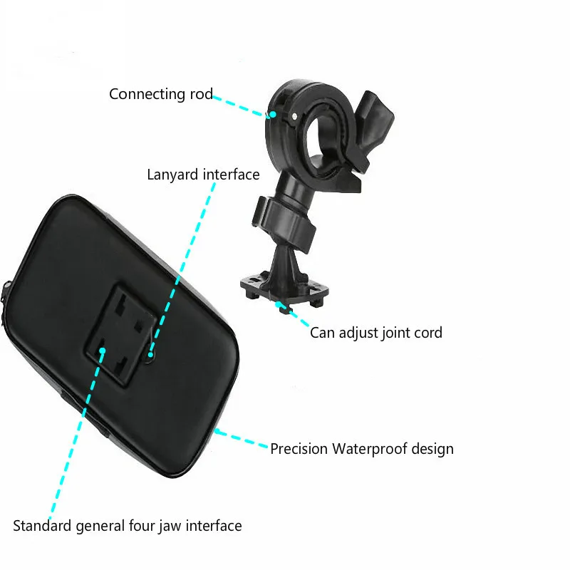 Bike Bicycle Motorcycle Holder with Waterproof Case Bag Handlebar Mount phone Holders Stand For iPhone Samsung Note3/4/5 GPS 13