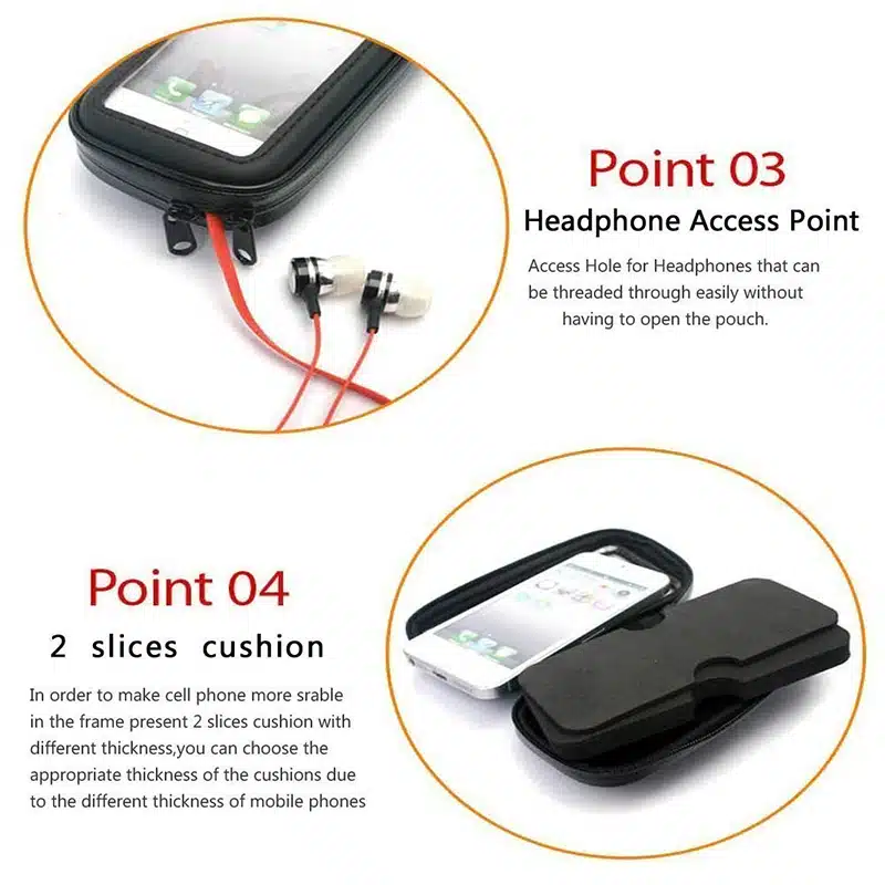 Bike Bicycle Motorcycle Holder with Waterproof Case Bag Handlebar Mount phone Holders Stand For iPhone Samsung Note3/4/5 GPS 15