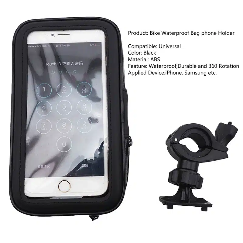 Bike Bicycle Motorcycle Holder with Waterproof Case Bag Handlebar Mount phone Holders Stand For iPhone Samsung Note3/4/5 GPS 16
