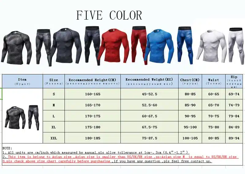 2017 Fitness Tight Sport Suit Men Long Sleeve Shirt +Pant Men's Running Set Compression Gym Clothing Quick Dry Men's Sportswear 14
