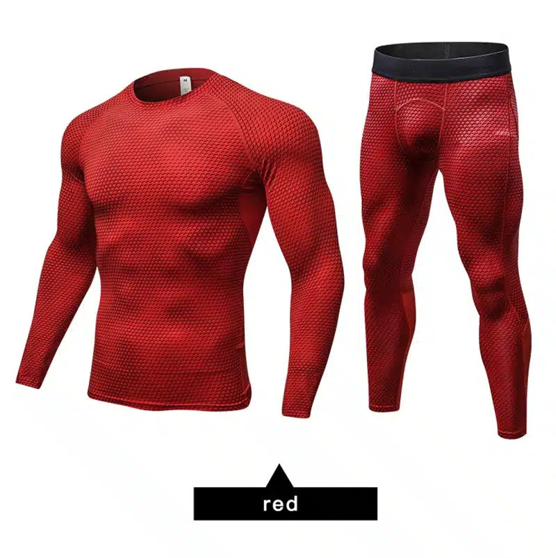 2017 Fitness Tight Sport Suit Men Long Sleeve Shirt +Pant Men's Running Set Compression Gym Clothing Quick Dry Men's Sportswear 34