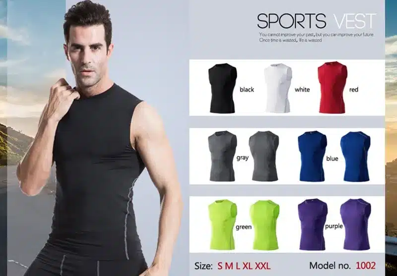 YD 2017 Logo Custom Quick Dry Running Vest Training Workout Tank Top Fitness Tights Gym Men Sport Suit Sleeveless Man's T-Shirt 19
