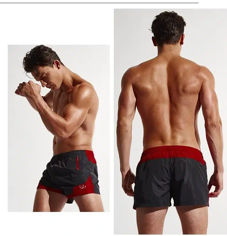 Quick Dry Beach Shorts Men Boardshorts Bermuda Surf Swimming Short Man Beachwear Male Athletic Sport Suit Swim Trunks Shorts 26