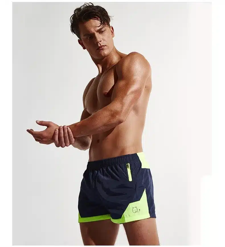 Quick Dry Beach Shorts Men Boardshorts Bermuda Surf Swimming Short Man Beachwear Male Athletic Sport Suit Swim Trunks Shorts 27