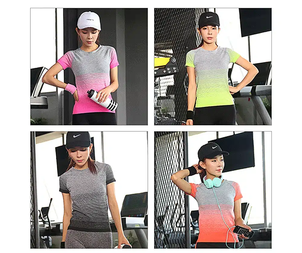 ALBREDA 2018 New Women Yoga Sport Suit Bra Set 3 Piece Female Short-sleeved Summer Sportswear Running Fitness Training Clothing 11