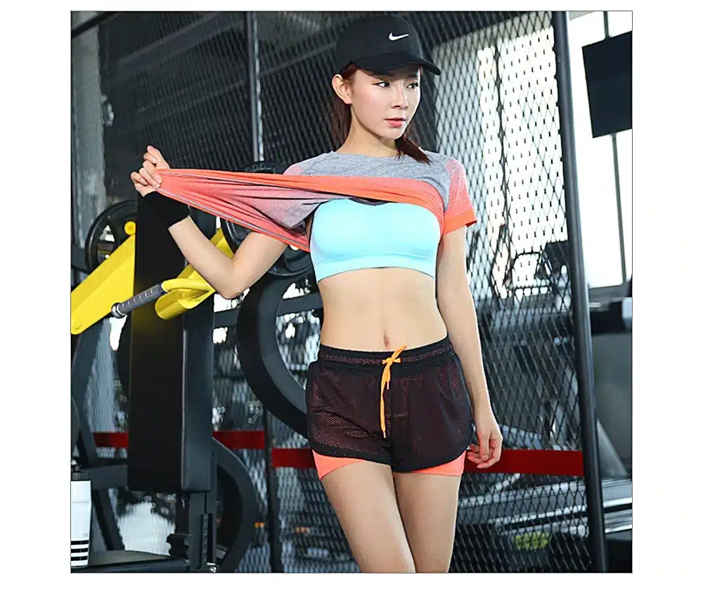 ALBREDA 2018 New Women Yoga Sport Suit Bra Set 3 Piece Female Short-sleeved Summer Sportswear Running Fitness Training Clothing 13