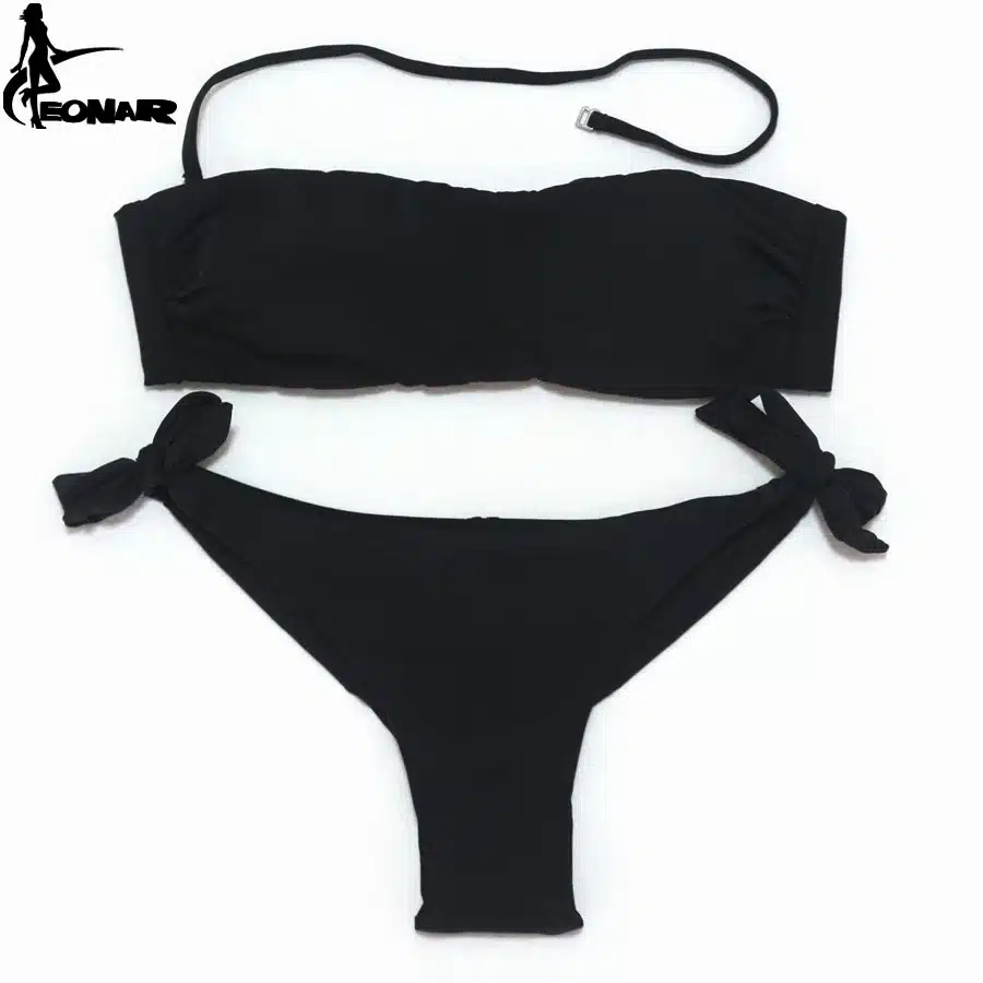 EONAR Bikini 2018 Solid Women Swimsuit Brazilian Cut Bottom Bikini Set Push Up Swimwear Femme Bathing Suits Sport Beach Wear 9