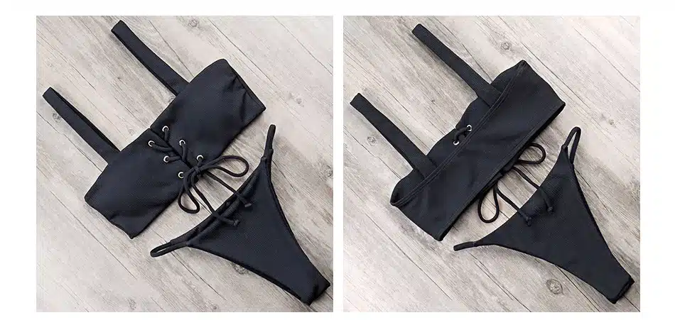 RXRXCOCO Solid Bikini Sets 2018 Sexy Sport Bikini Adjustable Buttom Swimsuit Women Padded Swimwear Summer Beachwear Bathing Suit 22