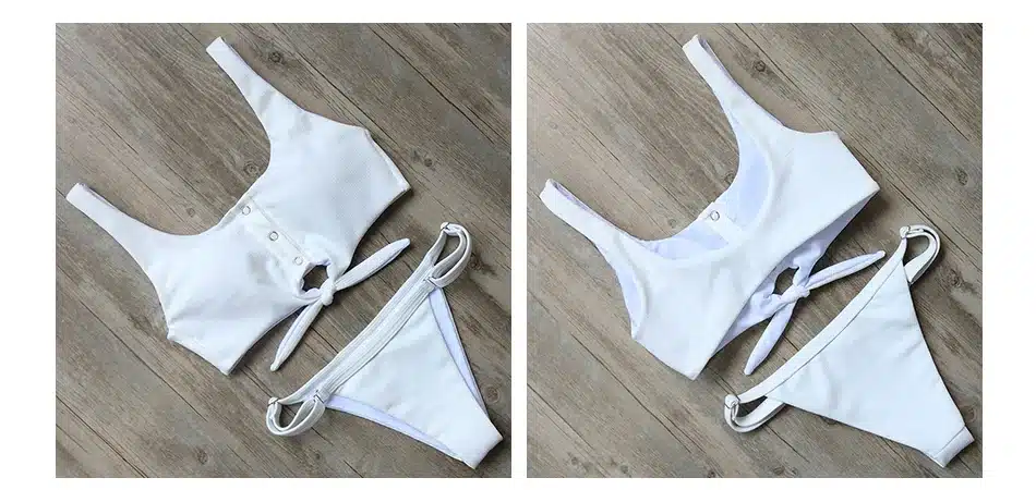 RXRXCOCO Solid Bikini Sets 2018 Sexy Sport Bikini Adjustable Buttom Swimsuit Women Padded Swimwear Summer Beachwear Bathing Suit 26