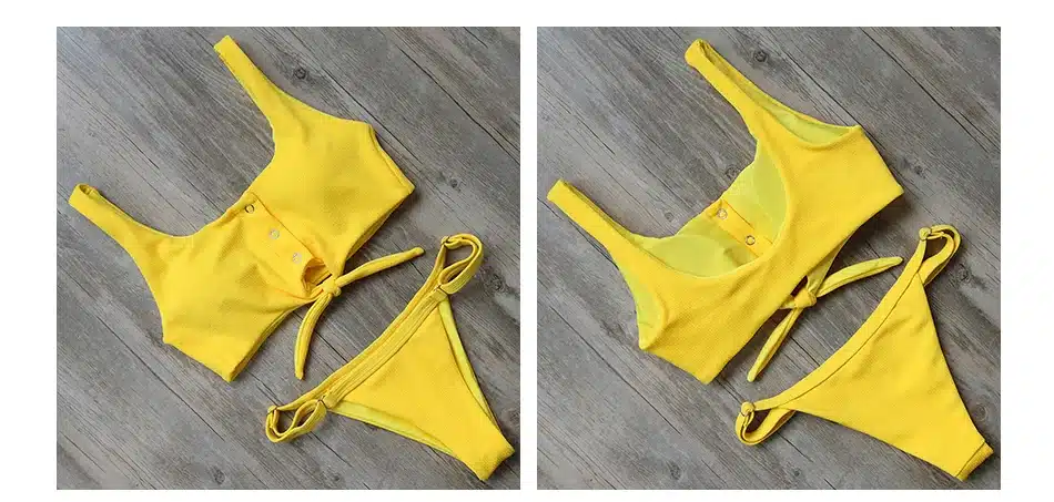 RXRXCOCO Solid Bikini Sets 2018 Sexy Sport Bikini Adjustable Buttom Swimsuit Women Padded Swimwear Summer Beachwear Bathing Suit 28