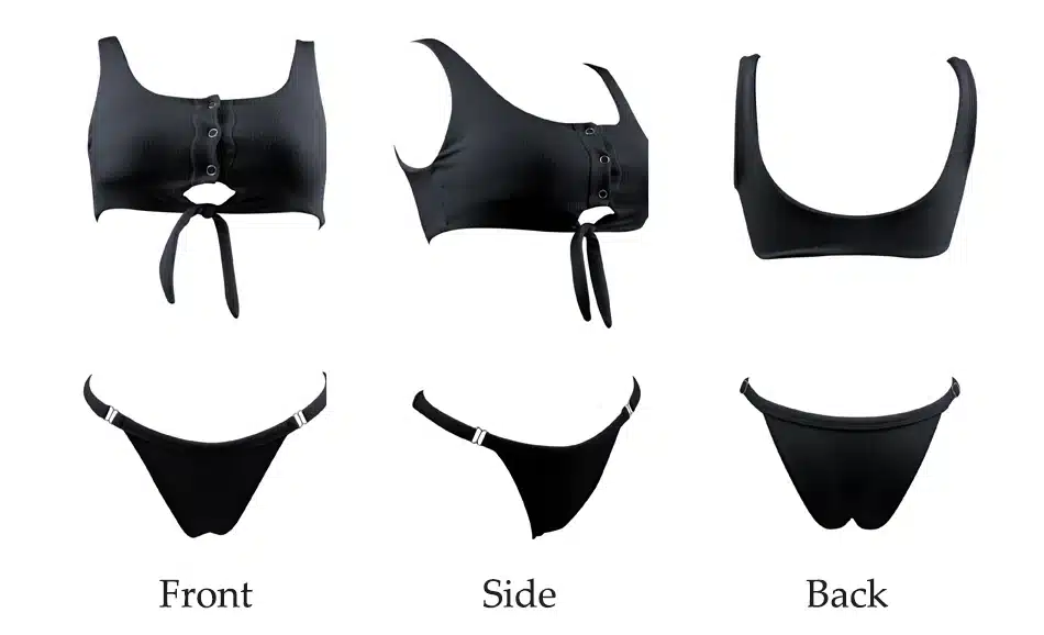 RXRXCOCO Solid Bikini Sets 2018 Sexy Sport Bikini Adjustable Buttom Swimsuit Women Padded Swimwear Summer Beachwear Bathing Suit 29