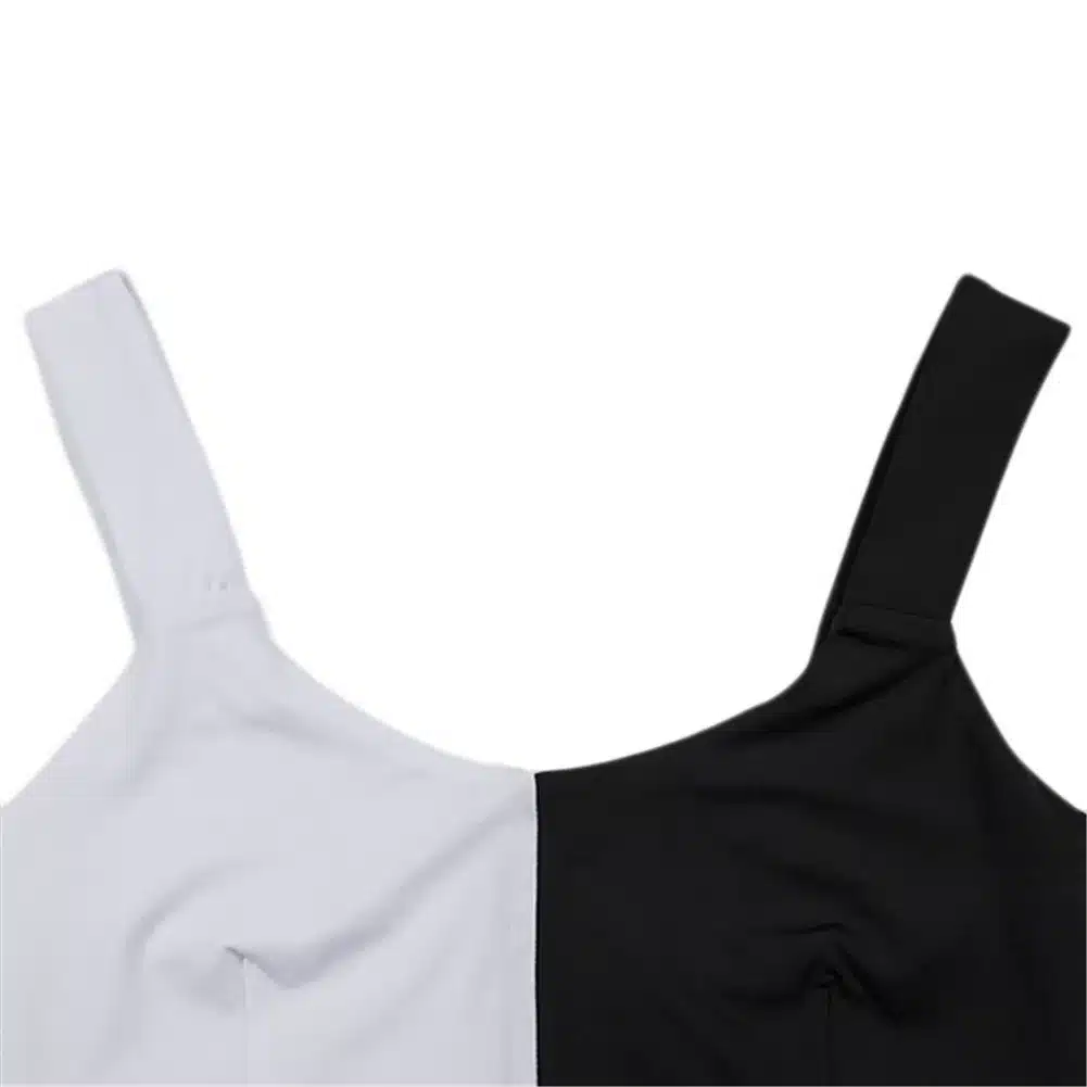 Women Sportswear Tracksuit Woman Fitness Gym Set Yoga Suit Female Costume Sport Top+Leggings Running Workout Clothes Black White 9