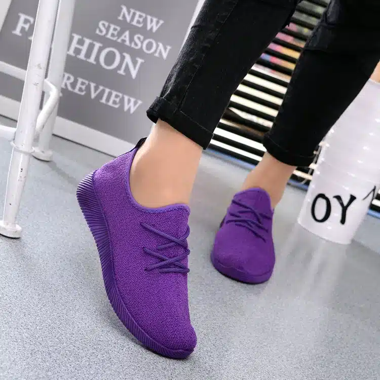 SWYIVY Women Sneakers Light Weight 2018 41 Woman Casual Shoes Slip On Lazy Shoes Comfortable Candy Color Breathable Net Shoe 28