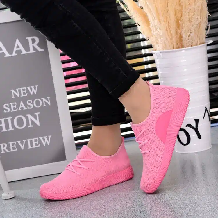 SWYIVY Women Sneakers Light Weight 2018 41 Woman Casual Shoes Slip On Lazy Shoes Comfortable Candy Color Breathable Net Shoe 29