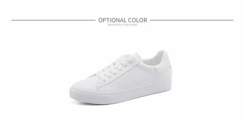Smile Circle 2018 Spring/Summer White Sneakers Women Ultra-soft Lace-up Casual Shoes Women Flat Platform Shoes Girl shoes A58101 4