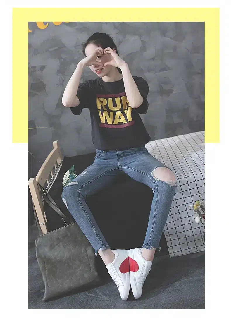 Smile Circle 2018 Spring/Summer White Sneakers Women Ultra-soft Lace-up Casual Shoes Women Flat Platform Shoes Girl shoes A58101 7