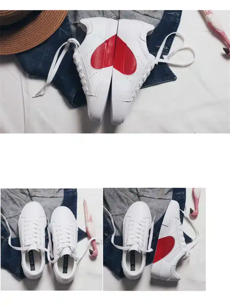 Smile Circle 2018 Spring/Summer White Sneakers Women Ultra-soft Lace-up Casual Shoes Women Flat Platform Shoes Girl shoes A58101 9