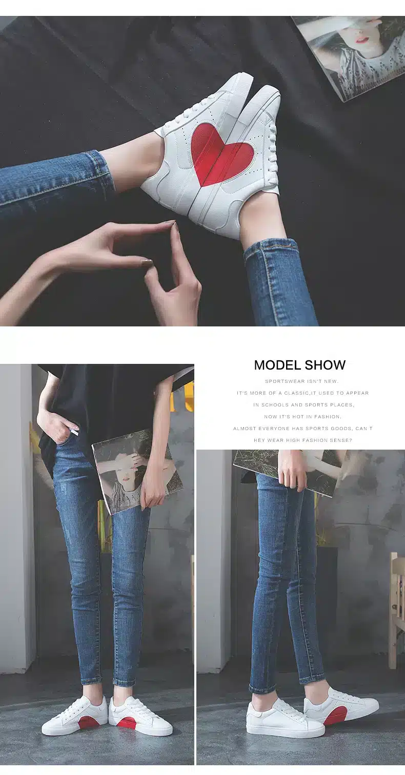 Smile Circle 2018 Spring/Summer White Sneakers Women Ultra-soft Lace-up Casual Shoes Women Flat Platform Shoes Girl shoes A58101 10