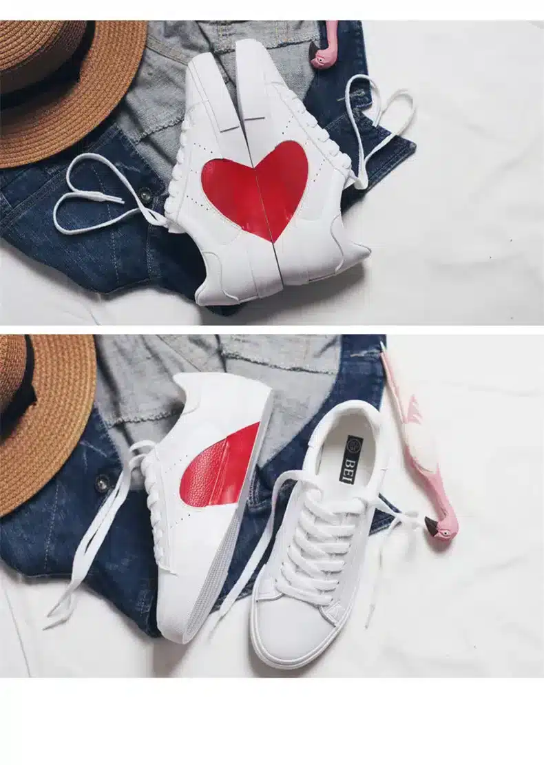 Smile Circle 2018 Spring/Summer White Sneakers Women Ultra-soft Lace-up Casual Shoes Women Flat Platform Shoes Girl shoes A58101 11