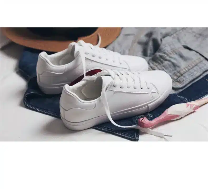 Smile Circle 2018 Spring/Summer White Sneakers Women Ultra-soft Lace-up Casual Shoes Women Flat Platform Shoes Girl shoes A58101 13