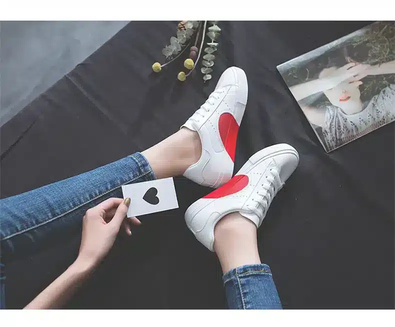 Smile Circle 2018 Spring/Summer White Sneakers Women Ultra-soft Lace-up Casual Shoes Women Flat Platform Shoes Girl shoes A58101 16