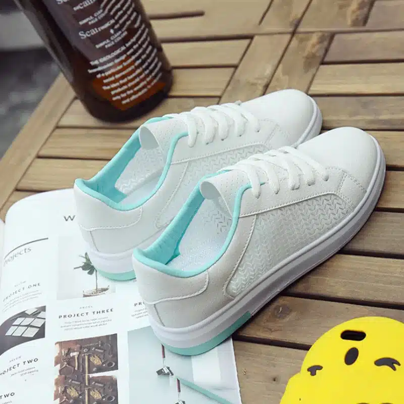 WAWFROK Women Casual Shoes Summer 2018 Spring Mesh+Leather Flats Shoes Woman Fashion Breathable Women Sneakers 6