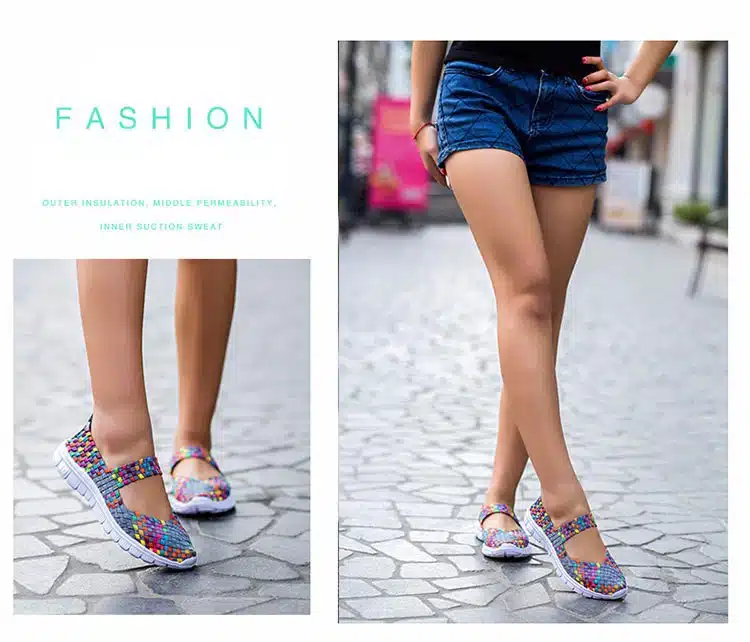 Woman Casual shoes 2018 fashion New Arrivals spring Summer Breathable Sneaker Weaving women home shoes tenis feminino 22