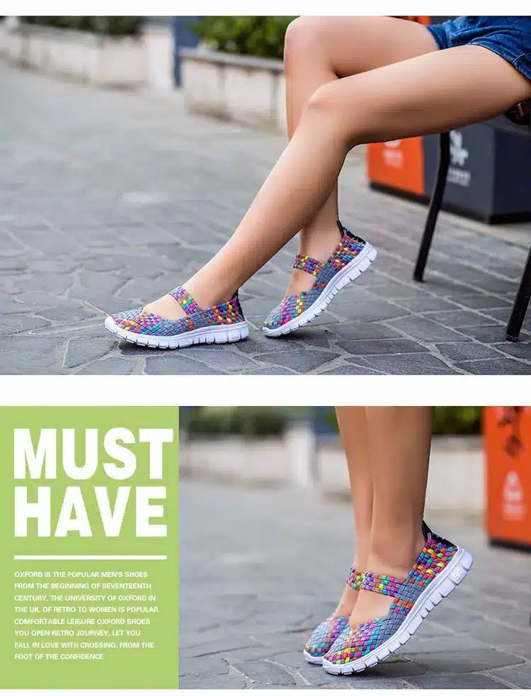 Woman Casual shoes 2018 fashion New Arrivals spring Summer Breathable Sneaker Weaving women home shoes tenis feminino 23