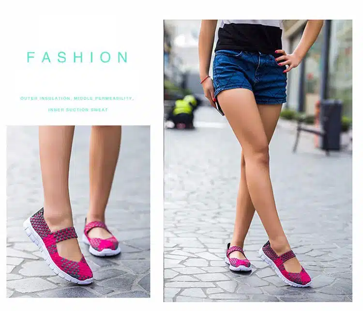 Woman Casual shoes 2018 fashion New Arrivals spring Summer Breathable Sneaker Weaving women home shoes tenis feminino 24