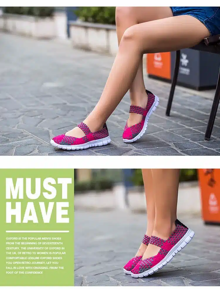Woman Casual shoes 2018 fashion New Arrivals spring Summer Breathable Sneaker Weaving women home shoes tenis feminino 25