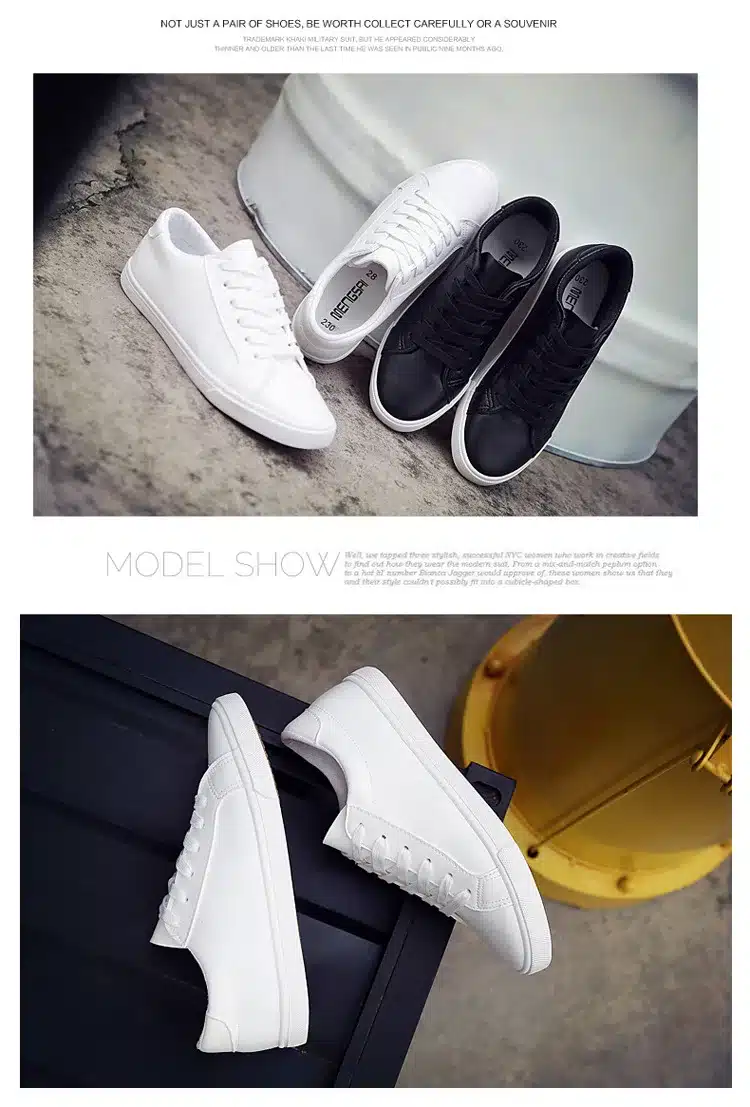 2018 new spring tenis feminino lace-up white shoes woman PU Leather solid color female shoes casual women shoes sneakers 14