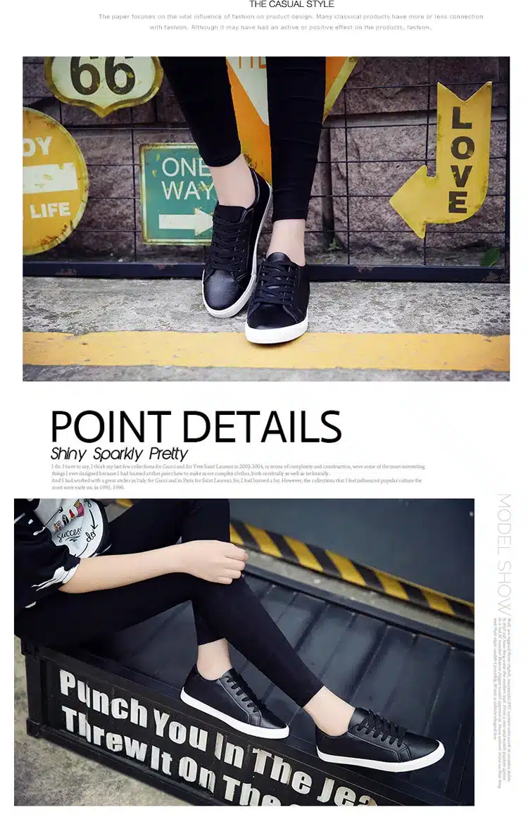 2018 new spring tenis feminino lace-up white shoes woman PU Leather solid color female shoes casual women shoes sneakers 23