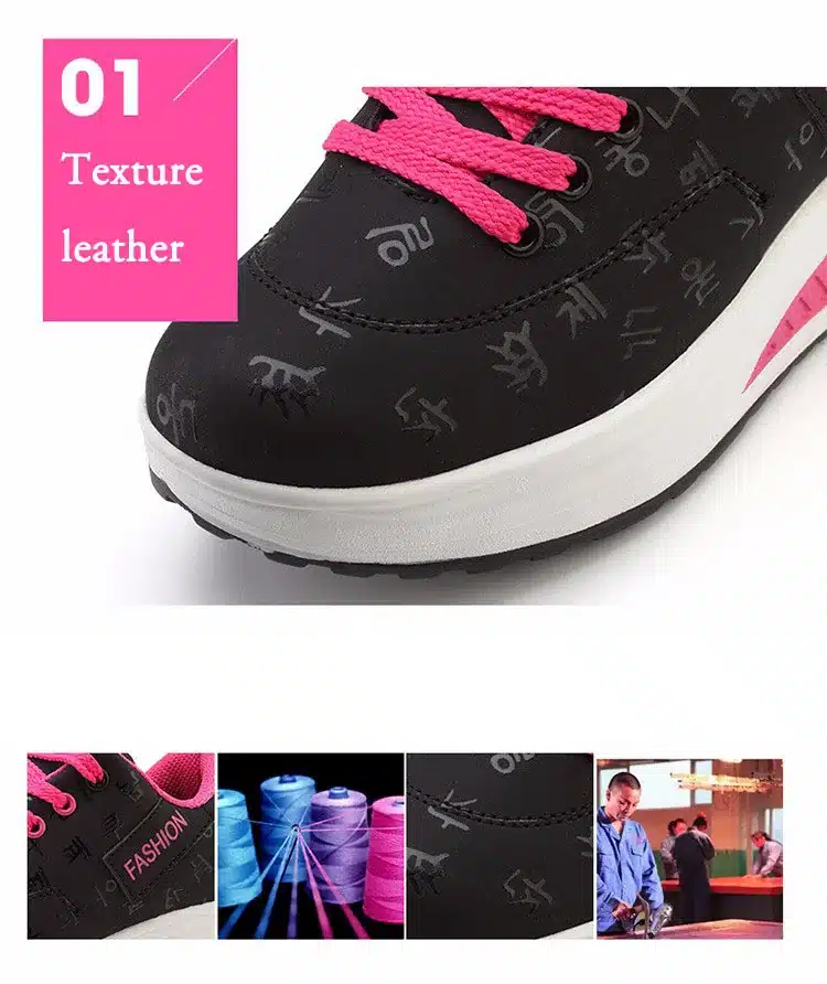 Fast delivery Women casual shoes 2018 New Arrival Walking creepers fashion waterproof wedges platform woman sneakers shoes 16