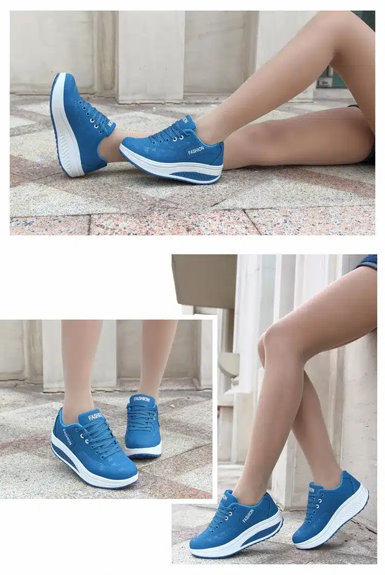 Fast delivery Women casual shoes 2018 New Arrival Walking creepers fashion waterproof wedges platform woman sneakers shoes 22
