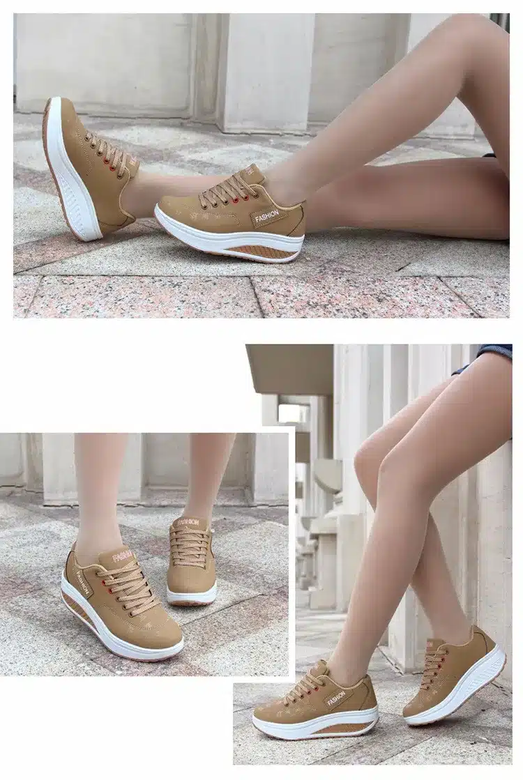 Fast delivery Women casual shoes 2018 New Arrival Walking creepers fashion waterproof wedges platform woman sneakers shoes 24
