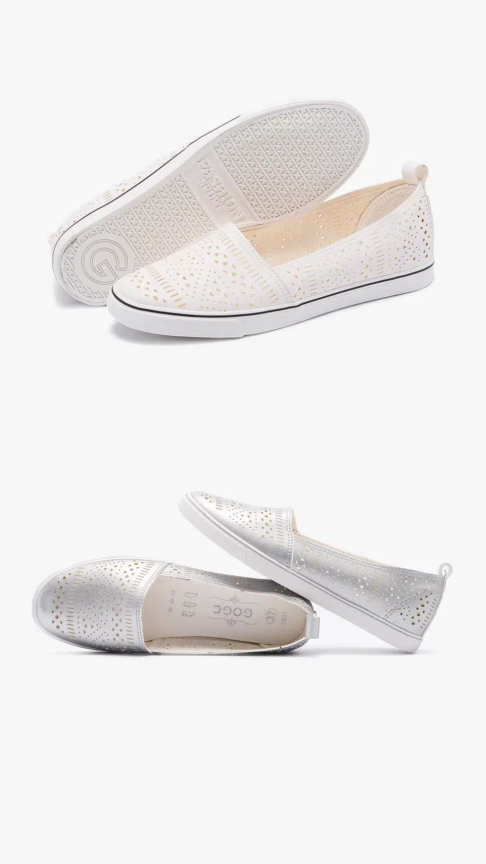 GOGC 2018 New Slipony Women Shoes with Hole Breathable footwear Flat Shoes Women Fashion Women Sneakers Summer Spring 20