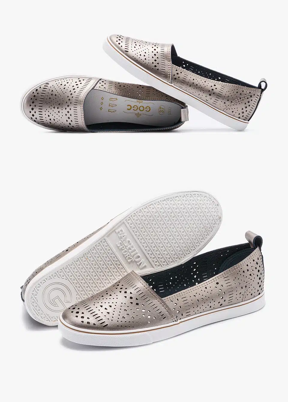 GOGC 2018 New Slipony Women Shoes with Hole Breathable footwear Flat Shoes Women Fashion Women Sneakers Summer Spring 22