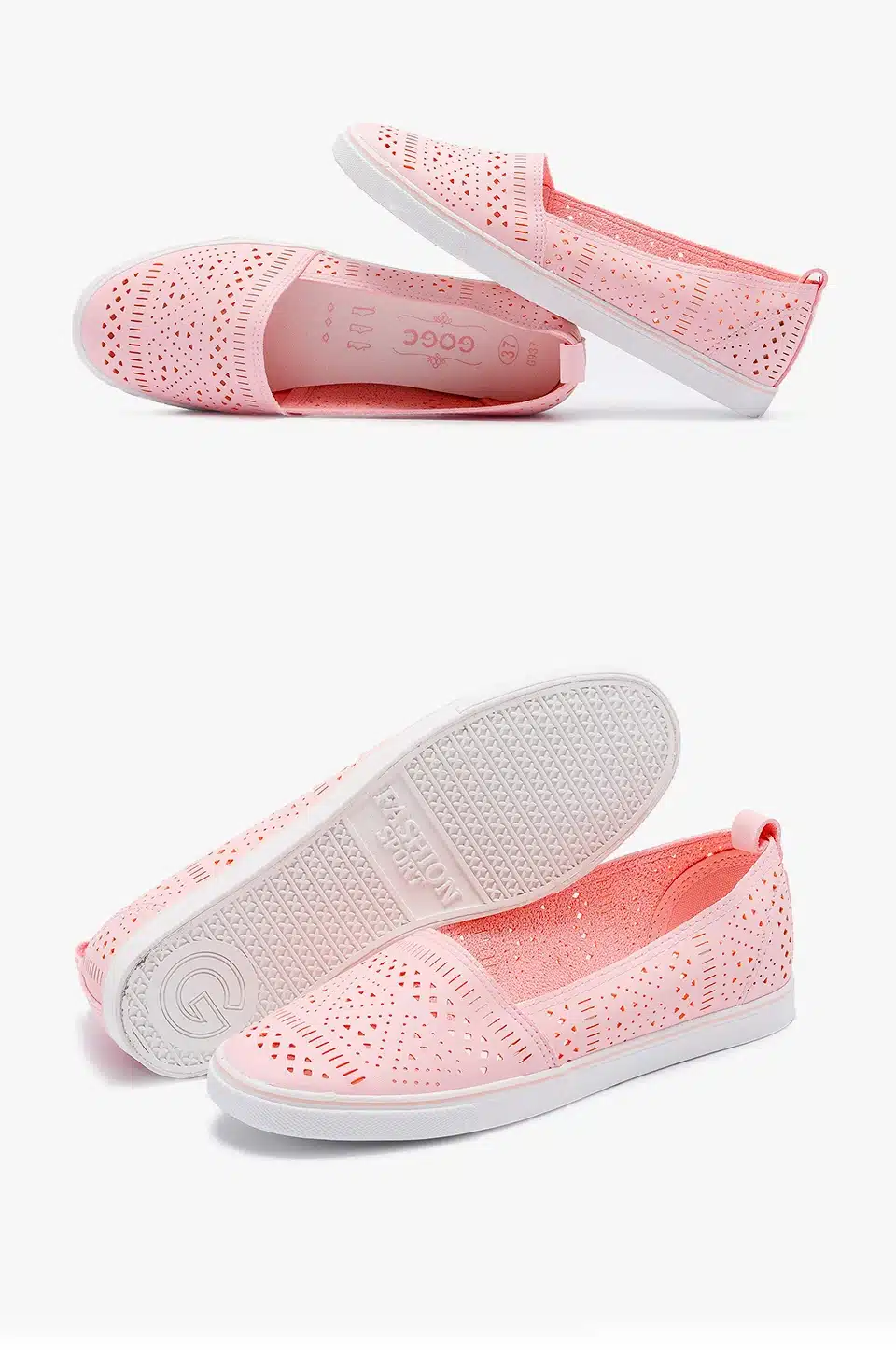 GOGC 2018 New Slipony Women Shoes with Hole Breathable footwear Flat Shoes Women Fashion Women Sneakers Summer Spring 25