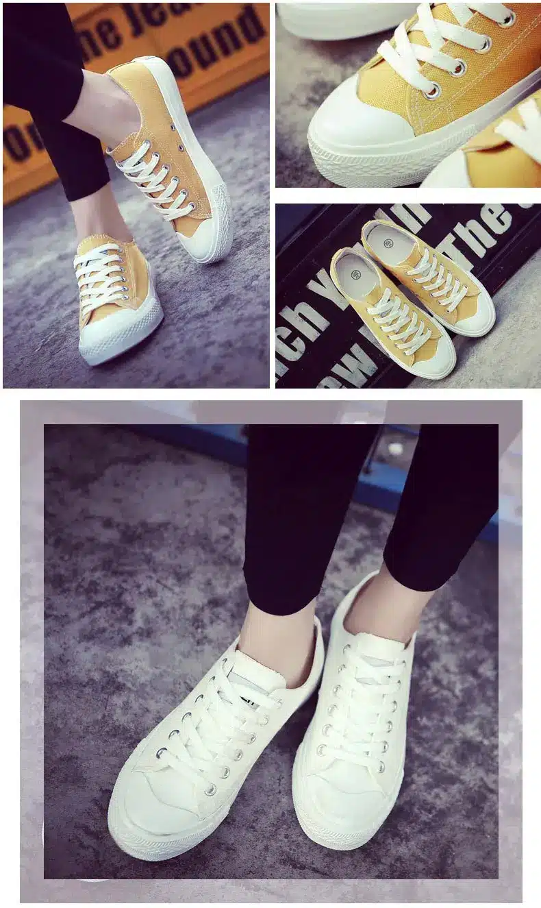 Women shoes 2018 new white canvas shoes female spring and summer white casual shoes woman students women sneakers 22