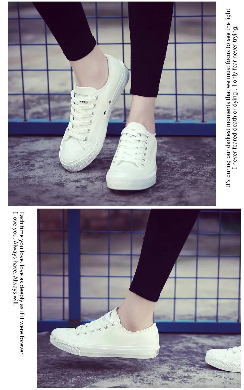 Women shoes 2018 new white canvas shoes female spring and summer white casual shoes woman students women sneakers 23