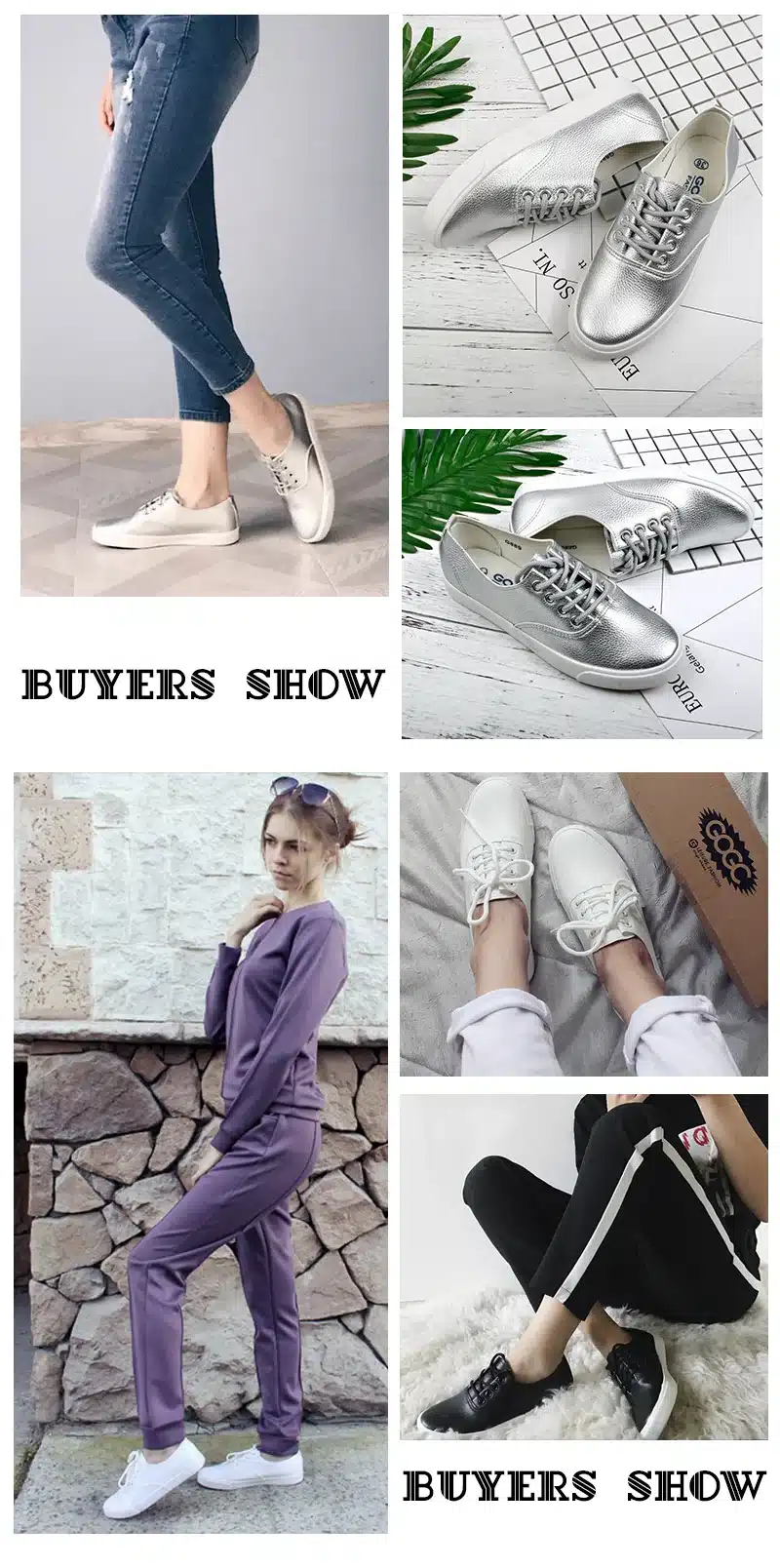 GOGC 2018 Flat Shoes Women Breathable Women Sneakers Footwear High Quality Silver Black White Women Flats Casual Shoes Slipony 12