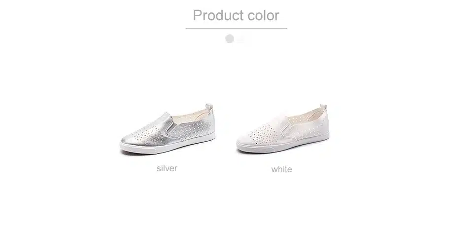 GOGC 2018 Slipony Women Hole Shoes Ladies Leather Shoes Breathable Soft Women Flats Shoes Vulcanized Slip on Women Sneakers 13