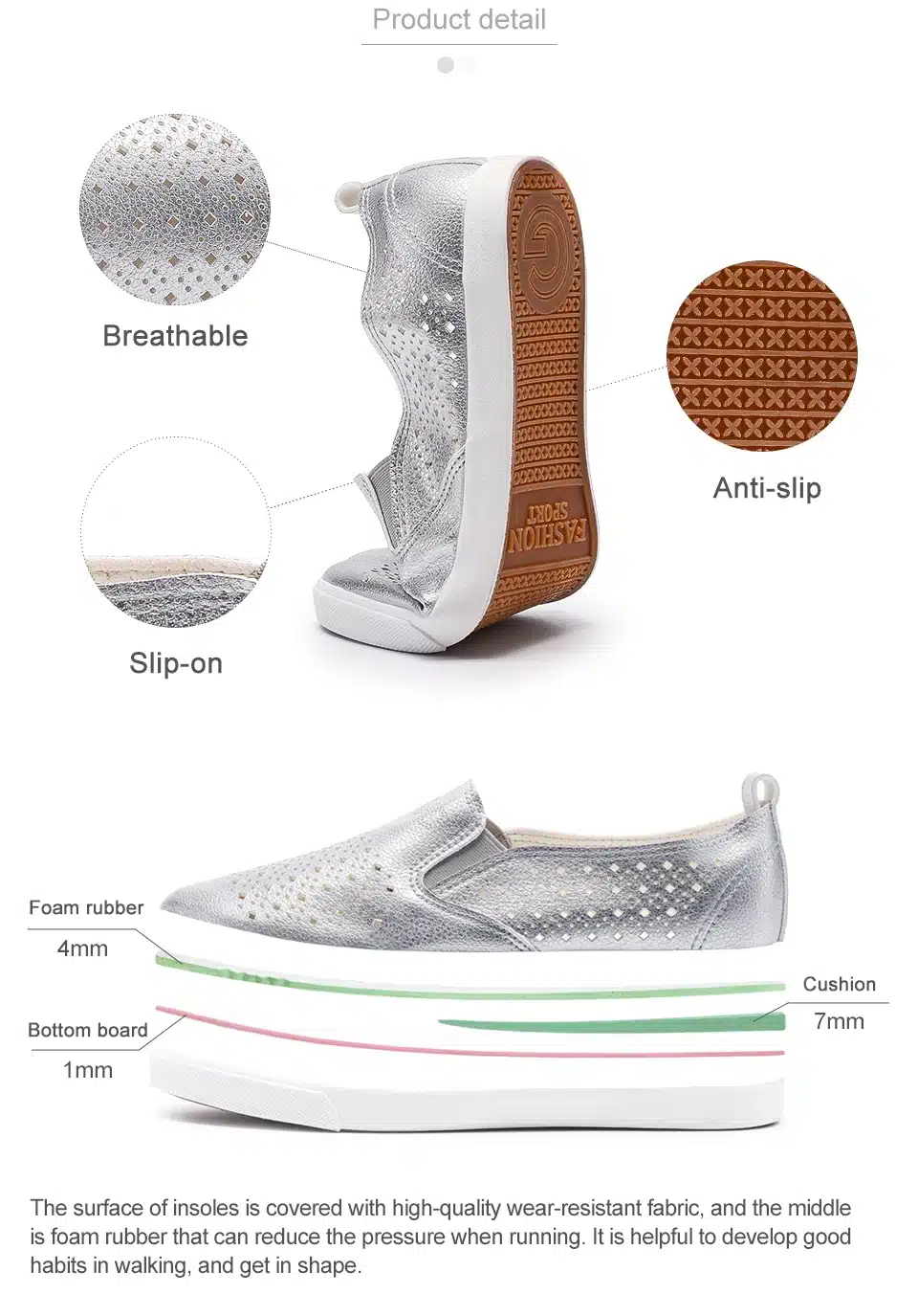 GOGC 2018 Slipony Women Hole Shoes Ladies Leather Shoes Breathable Soft Women Flats Shoes Vulcanized Slip on Women Sneakers 14